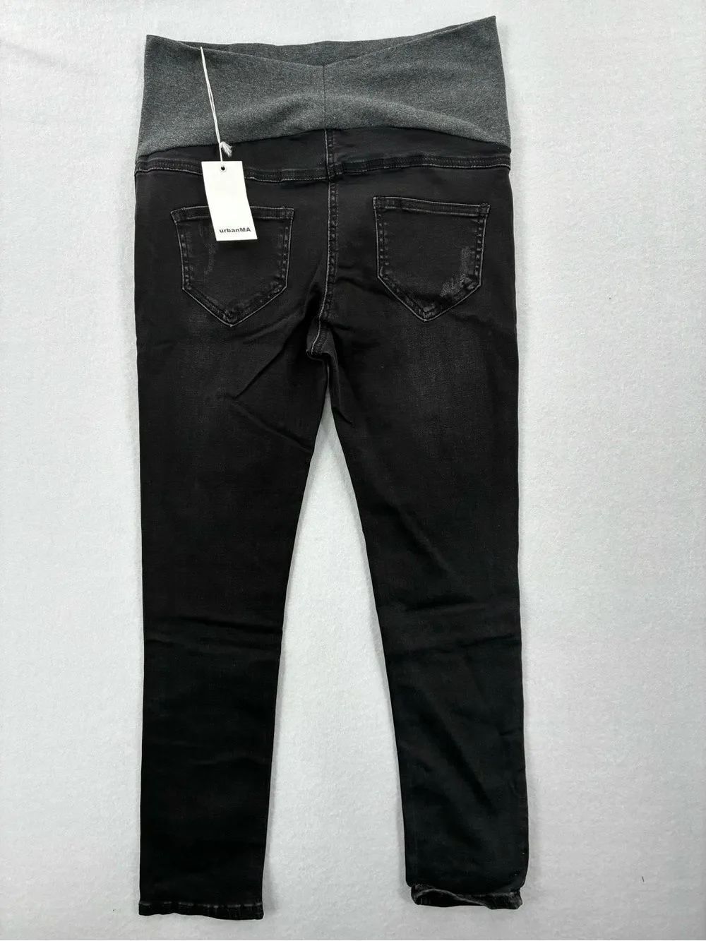 3For$20 UrbanMA Black Maternity Skinny Distressed Ankl Sized Small 4-6 - Picture 3 of 4